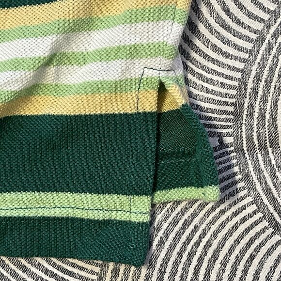 Vtg Polo Ralph Lauren Big Pony Striped Rugby Shirt Full Sleeves USA Made Men 5X - Picture 10 of 11